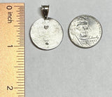 Sterling Silver Our Lady of Charity "Caridad del Cobre" 21mm Medal Pendant