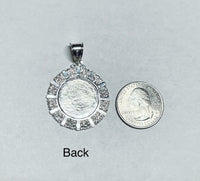 Sterling Silver Our Lady of Charity "Caridad del Cobre" 32mm (1.27") Medal Pendant