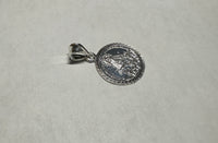 Sterling Silver 925 Our Lady of Charity "Caridad del Cobre" 19mm Round Medal