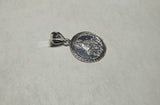 Sterling Silver 925 Our Lady of Charity "Caridad del Cobre" 19mm Round Medal