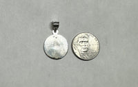 Sterling Silver 925 Our Lady of Charity "Caridad del Cobre" 19mm Round Medal