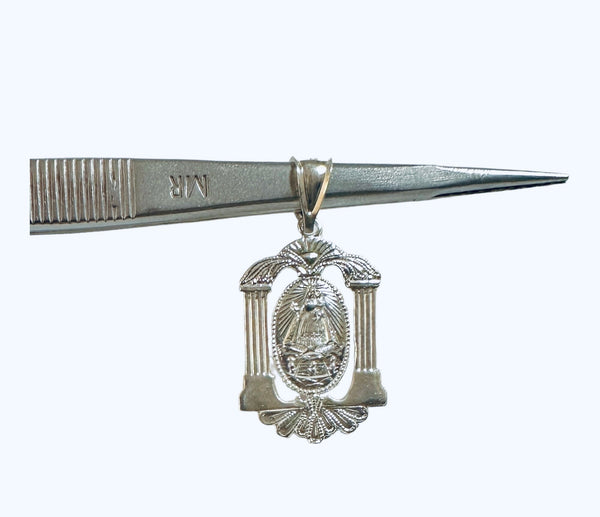 Sterling Silver 925 Our Lady of Charity "Caridad del Cobre" Chapel Medal