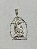 Sterling Silver Our Lady of Charity "Caridad del Cobre" 3" Pendant