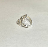 Sterling Silver Snake Statement Ring (available with birthstone)