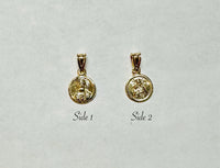 10 Karat Yellow Gold Scapular Sacred Heart of Jesus & Our Lady of Mount Carmel "Virgen del Carmen" 9mm Dainty Medal