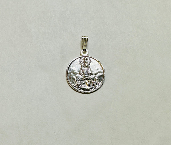 Sterling Silver Our Lady of Charity "Caridad del Cobre" 13mm Medal