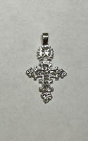 Sterling Silver 925 Ethiopian Cross with Woven Center