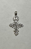 Sterling Silver 925 Ethiopian Cross with Woven Center