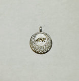 Sterling Silver & 10K Yellow Gold Panther Filigree Medal Pendant