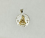 Sterling Silver & 14K Yellow Gold Our Lady of Charity "Caridad del Cobre" 25mm Medal