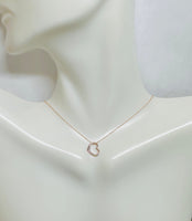 10 Karat Gold Sliding Heart Pendant Necklace (Available in Yellow, White or Rose Gold)