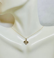 10 Karat Yellow Gold MOM Heart Pendant with 18" Loose Rope Chain