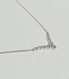 Sterling Silver Fancy "V" Bar Cubic Zirconia 18" Necklace