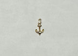 14 Karat Yellow Gold Mini Anchor Charm