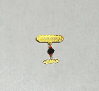 10 Karat Yellow Gold Dios Me Bendiga with Genuine Azabache and Saint Lucy Eyes Baby Pin