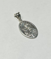 Vintage NOS 1970's Sterling Silver Saint Anthony Pray for Us Italian Medal