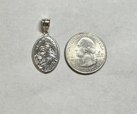 Vintage NOS 1970's Sterling Silver Saint Anthony Pray for Us Italian Medal