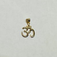 14 Karat Yellow Gold Polished Om Symbol Pendant