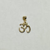 14 Karat Yellow Gold Polished Om Symbol Pendant