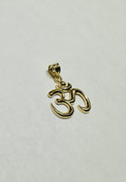 14 Karat Yellow Gold Polished Om Symbol Pendant