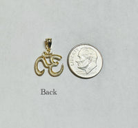 14 Karat Yellow Gold Polished Om Symbol Pendant