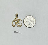 14 Karat Yellow Gold Polished Om Symbol Pendant