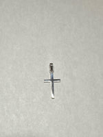 14 Karat White Gold Polished Cross Pendant