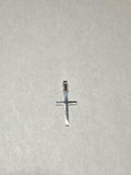 14 Karat White Gold Polished Cross Pendant