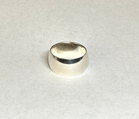 Sterling Silver 10mm Half Round Wedding Band or Statement Ring