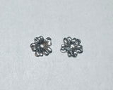 14 Karat White Gold Floral Earring Jackets (Pair)