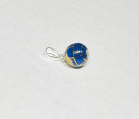 Sterling Silver 925 3-D Enamel World Globe Charm