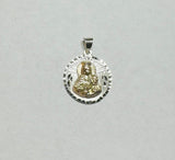 Sterling Silver & 14K Yellow Gold Saint Barbara "Santa Barbara" 21mm Medal Pendant