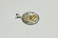 Sterling Silver & 14K Yellow Gold Saint Barbara "Santa Barbara" 21mm Medal Pendant