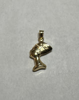 10 Karat Yellow Gold 3-D Nefertiti Egyptian Queen Pendant