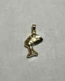 10 Karat Yellow Gold 3-D Nefertiti Egyptian Queen Pendant