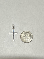 14 Karat White Gold Polished Cross Pendant