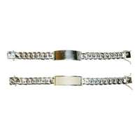 Sterling Silver 15mm Handmade Cuban Link ID 8.5" Bracelet (Available with Bezel/Satin OR Plain/High Polished)