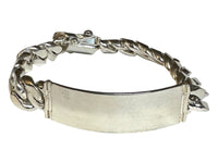 Sterling Silver 15mm Handmade Cuban Link ID 8.5" Bracelet (Available with Bezel/Satin OR Plain/High Polished)