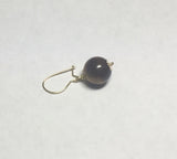 Vintage 1960's NOS 14Kt Yellow Gold Filled Genuine 10mm Tiger's Eye Bead Hook Earrings