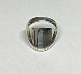 Sterling Silver & 14 Kt Yellow Gold Escudo Cuba Coat of Arms 22 x 18mm Signet Ring (Made in USA)