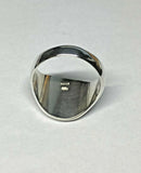 Sterling Silver & 14 Karat Yellow Gold Escudo de Cuba Coat of Arms 19mm x 16mm Signet Ring (Made in USA)