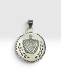 Sterling Silver Escudo Cubano "Cuba Coat of Arms" 34.6mm (1.36") Diameter Medal Pendant (Made in USA)
