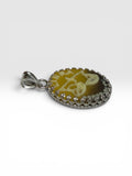 Vintage NOS 1970's Oval 18 x 13mm Zodiac Brown/Ivory Zodiac Pendant