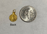 10K Yellow Gold Our Lady of Charity "Caridad del Cobre" 8mm Baby Medal