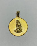 14 Karat Yellow Gold Saint Lazarus "San Lazaro" 21mm (Nickel Size) Medal