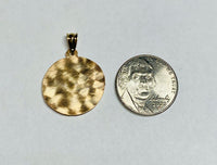 14 Karat Yellow Gold Saint Lazarus "San Lazaro" 21mm (Nickel Size) Medal