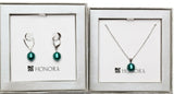 Honora 9-10mm Teal Freshwater Pearls Necklace & Earrings Boxed Set