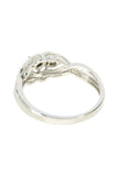 Sterling Silver Genuine 1/10 CTW Diamond Heart Ring (Size 7)